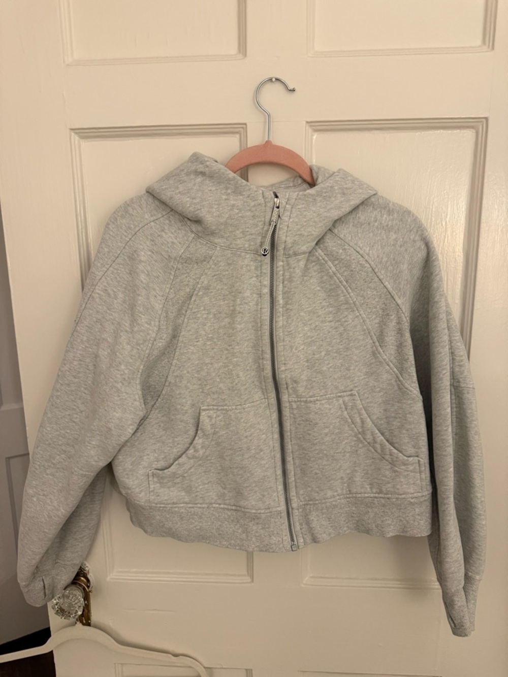 lululemon athletica Heather Gray Hooded Zip Jacket